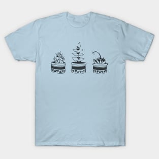 Succulent Trio-- cactus art, trendy gifts, nature lovers T-Shirt